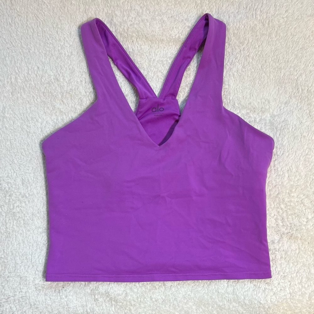 ALO Yoga Vibrant Purple Crop Top